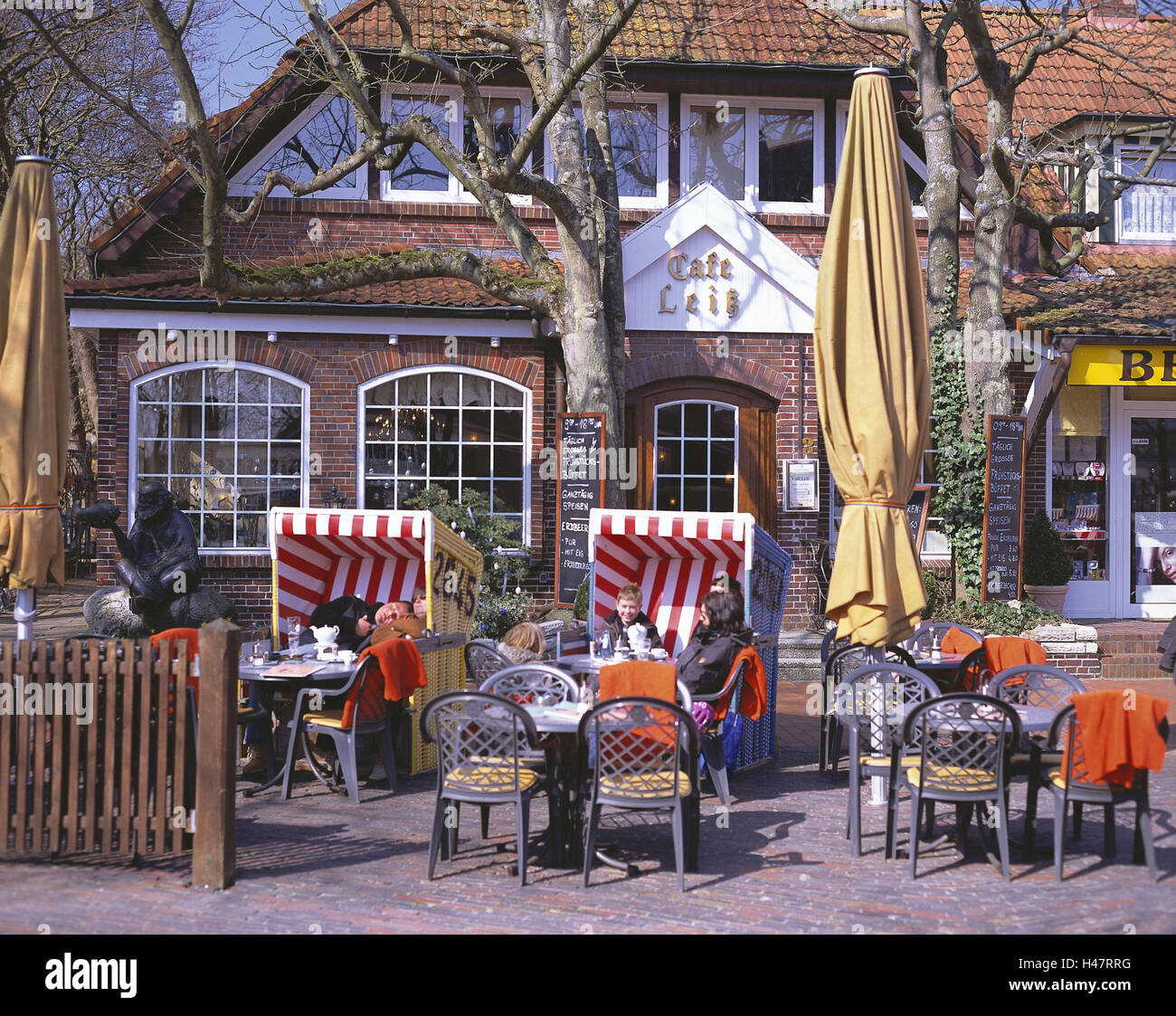 Germany Lower Saxony Island Langeoog Cafe Leiss Terrace