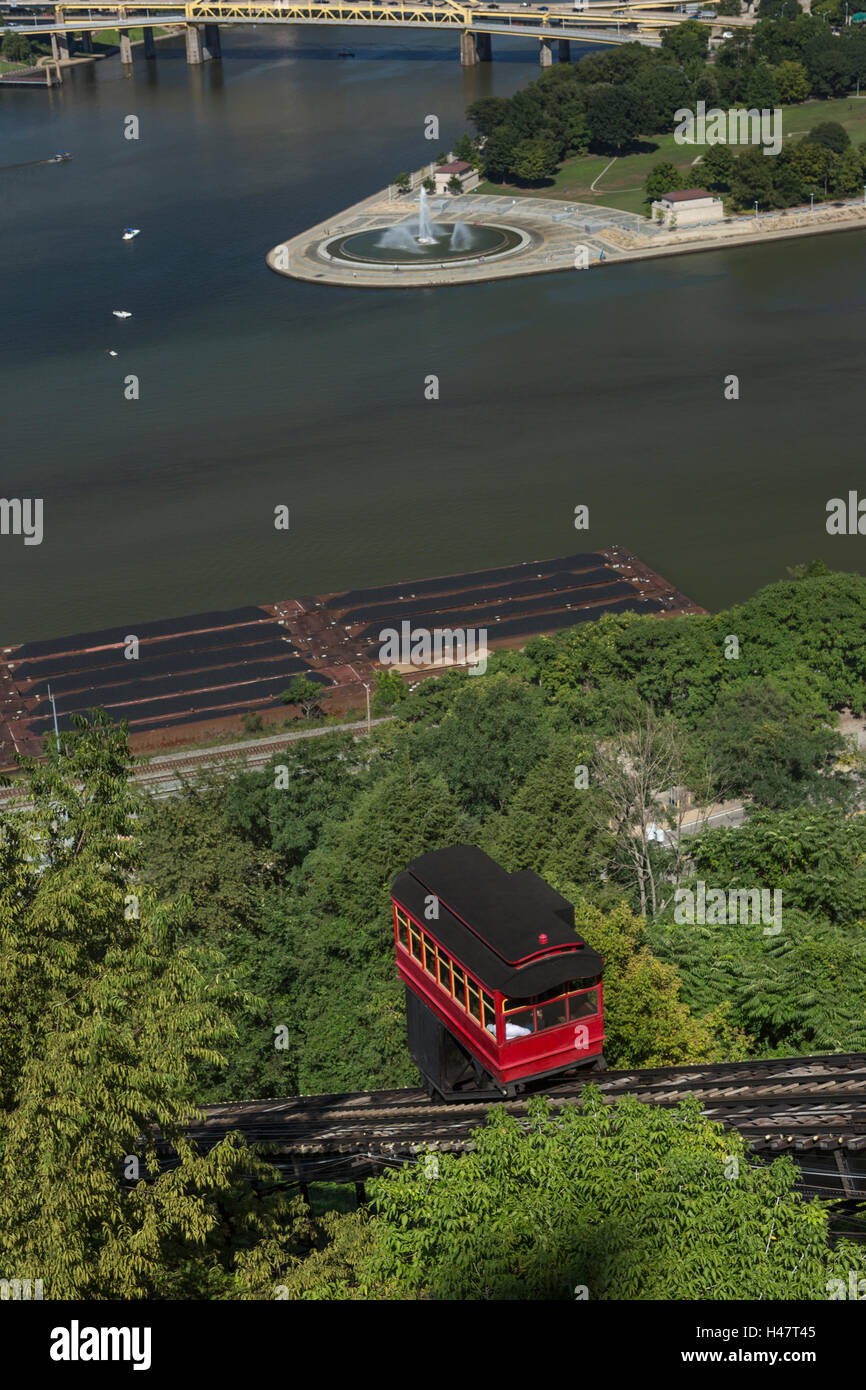 DUQUESNE INCLINE RED CABLE CAR (© DUQUESNE HEIGHTS INCLINE PRESERVATION