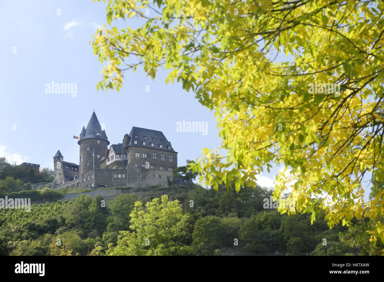 Castle Stahleck, Rhineland-Palatinate, Germany, Stock Photo