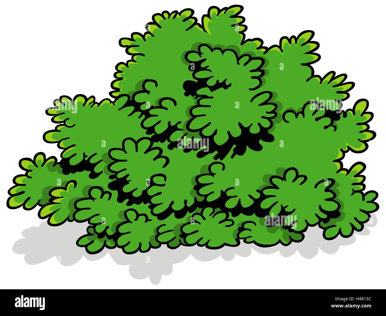 Green Cartoon Shrub Stock Vector Image & Art - Alamy