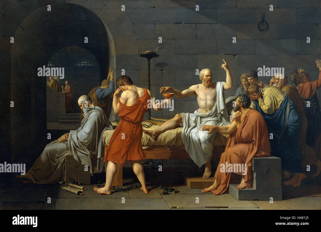 Jacques-Louis David  - The Death of Socrates Stock Photo