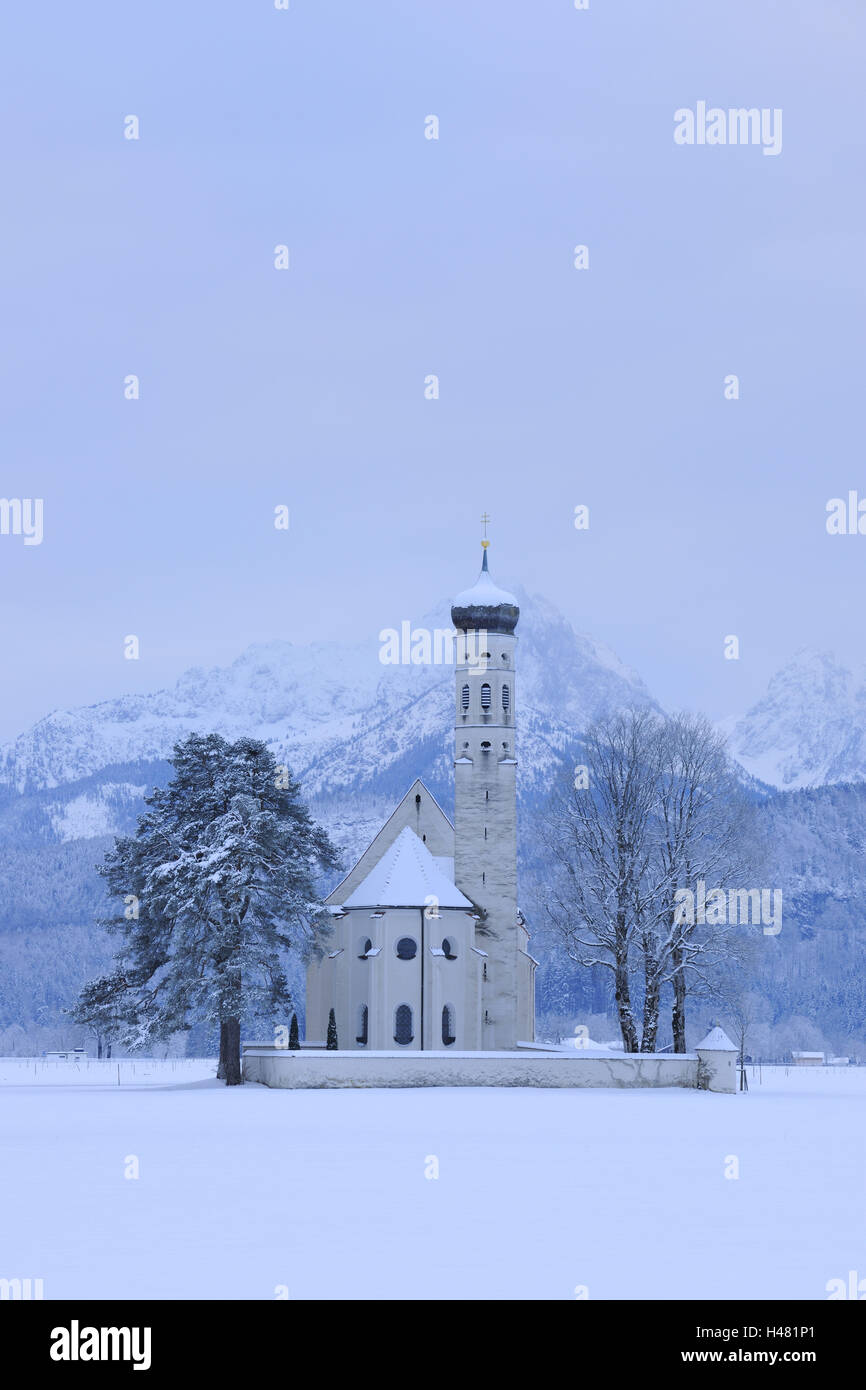 Germany, Bavaria, Allgäu, pilgrimage church Saint Coloman with ...