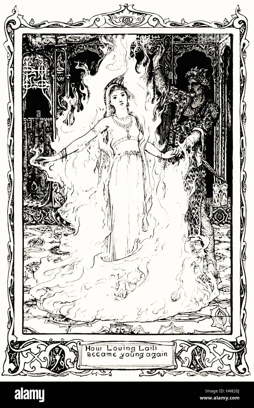 Illustration facing page 63 of Indian Fairy Tales (1892) Stock Photo