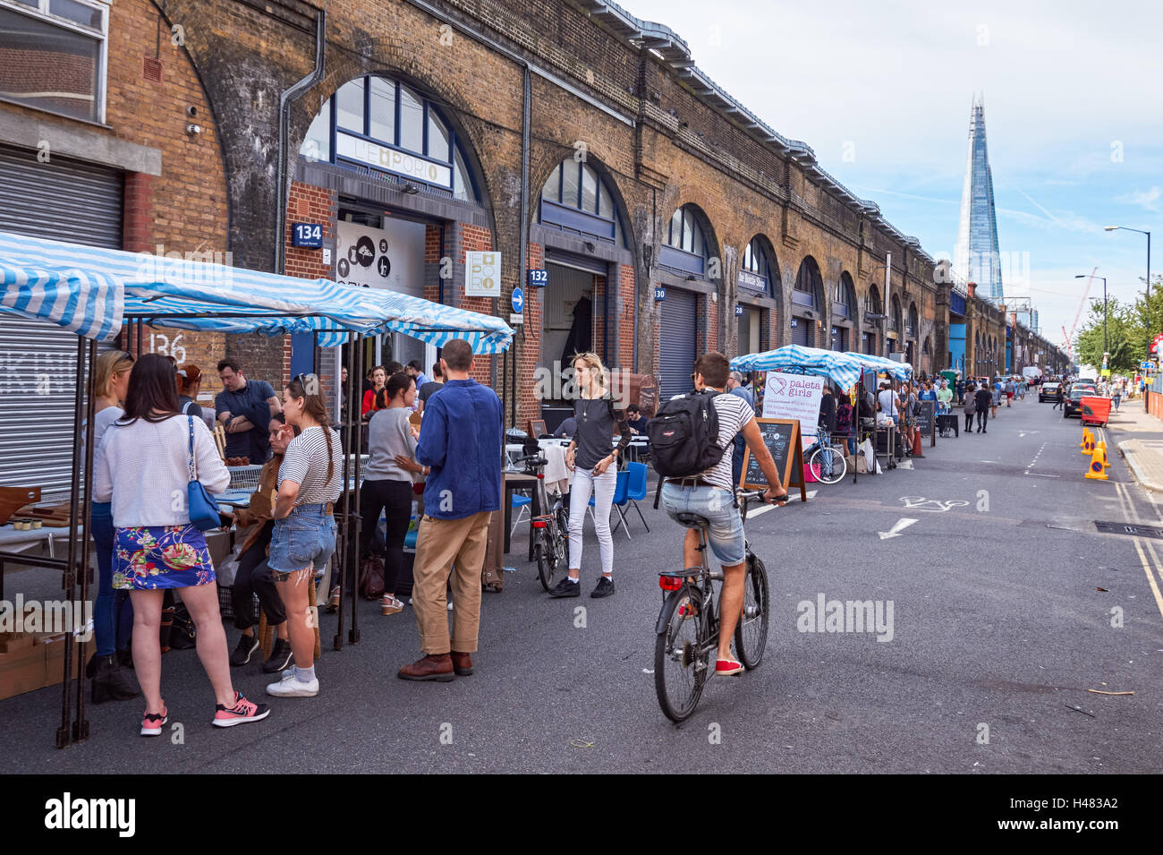 Druid Street Market in Bermondsey, London England United Kingdom UK Stock Photo