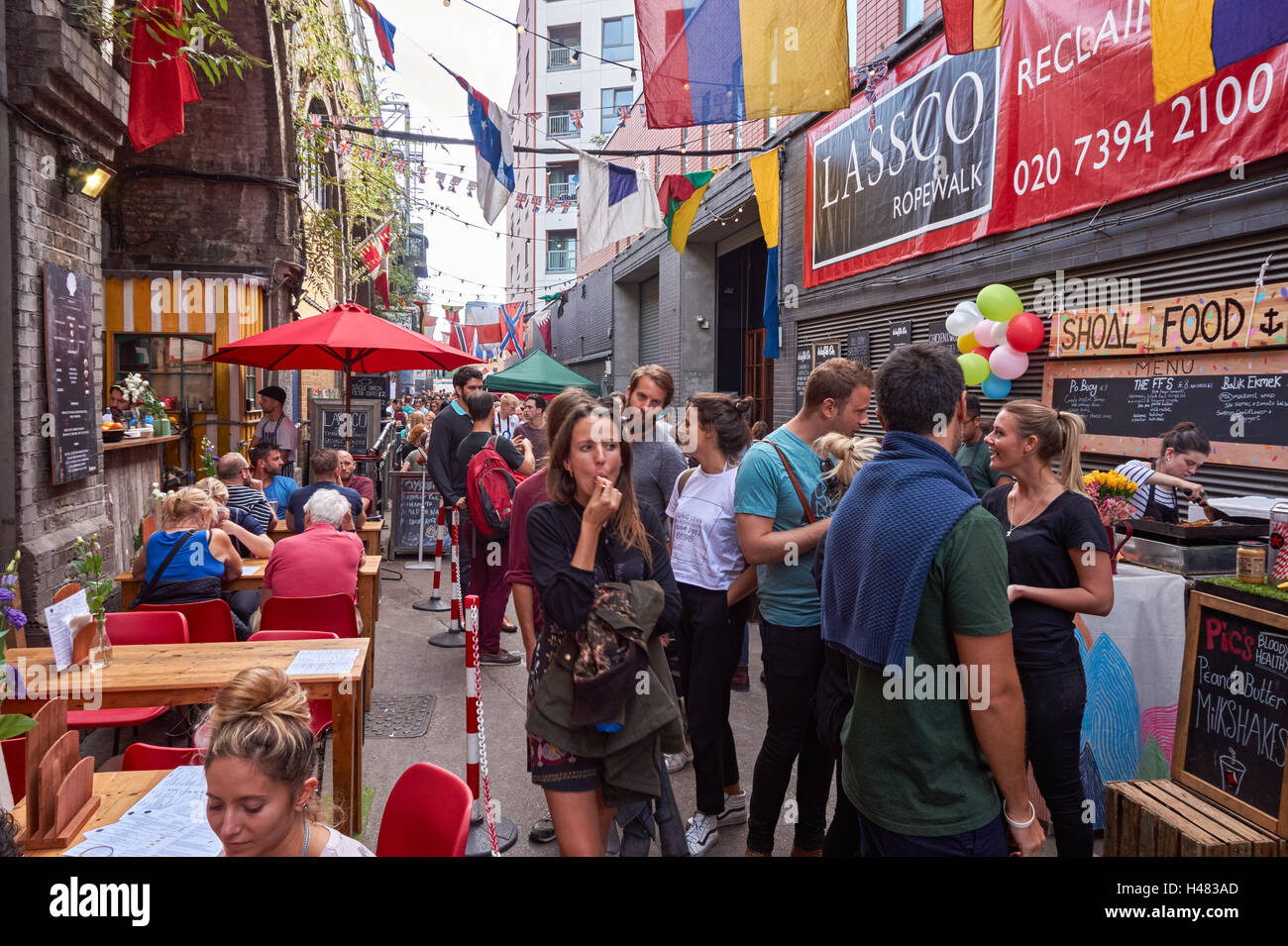 Maltby Street Market in Bermondsey, London England United Kingdom UK