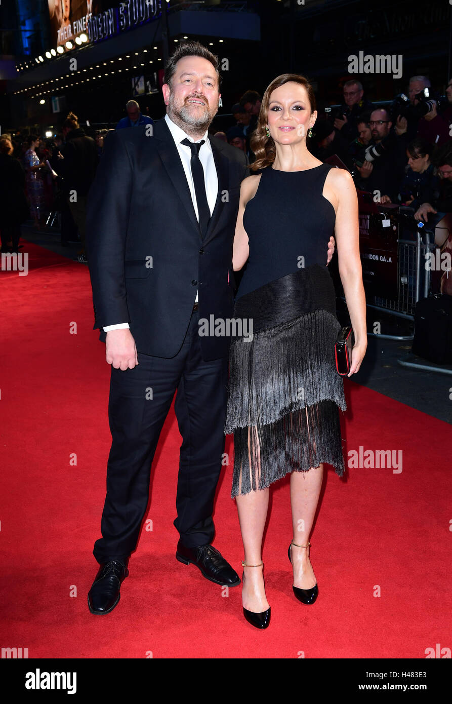 Guy Garvey and Rachael Stirling attending the 60th BFI London Film Festival screening of Their Finest held at Odeon Cinema in Leicester Square, London. PRESS ASSOCIATION Photo. Picture date: Thursday October 13, 2016. See PA Story SHOWBIZ Finest. Photo credit should read: Ian West/PA Wire Stock Photo