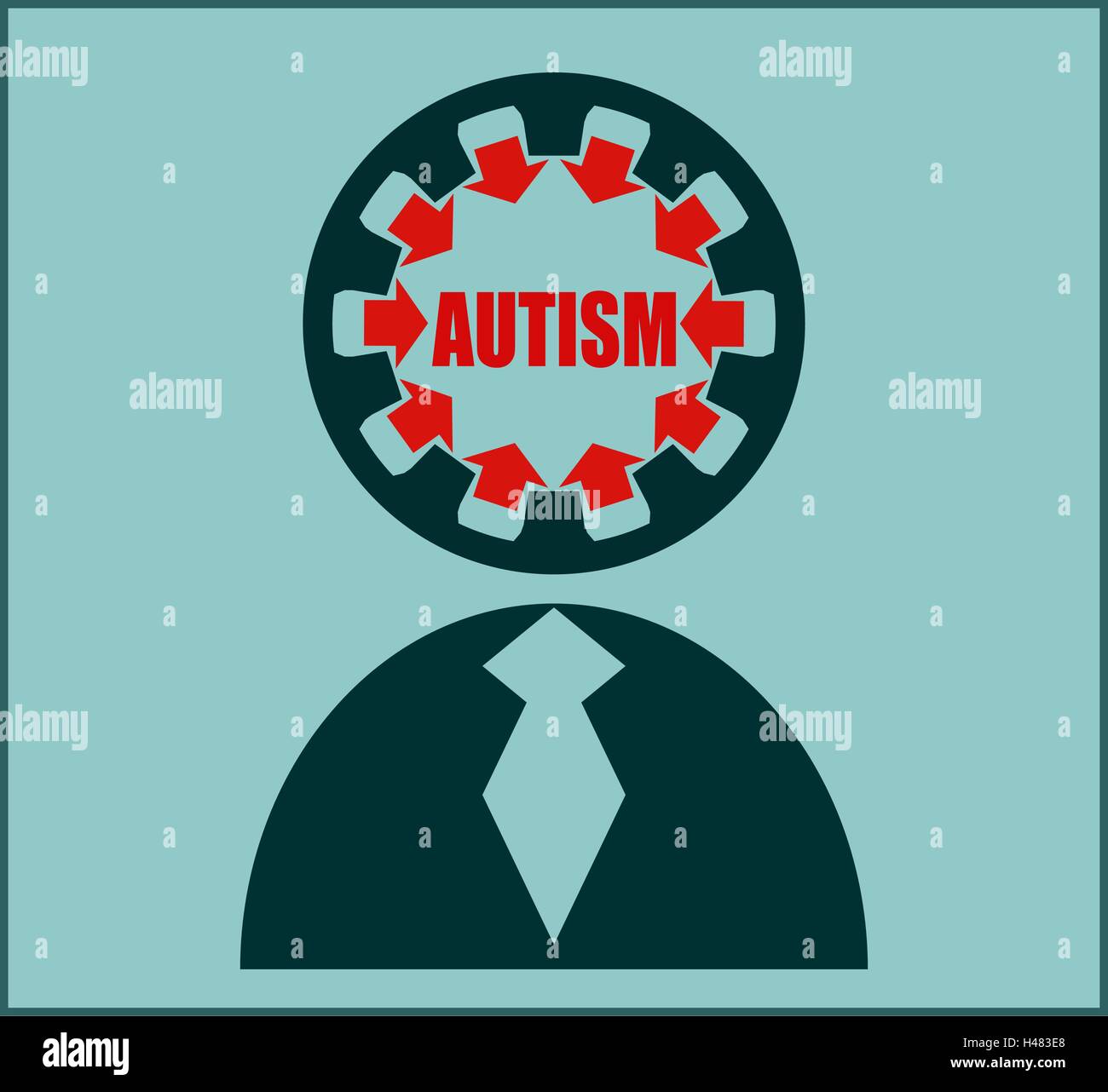 Icon flat design. Autism disorder Stock Vector Image & Art - Alamy