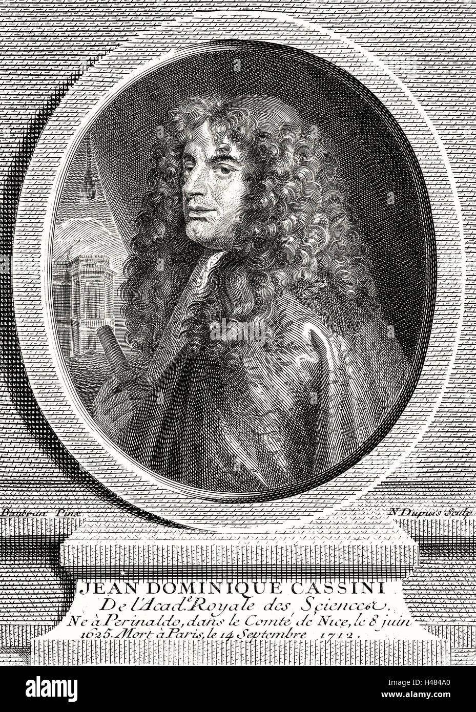 Jean-Dominique Cassini (c1670-1756) Italian-born French astronomer. Stock Photo