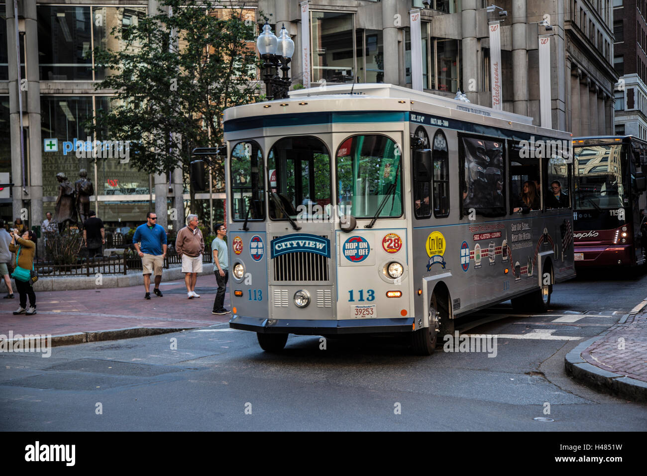 Boston city bus hires stock photography and images Alamy
