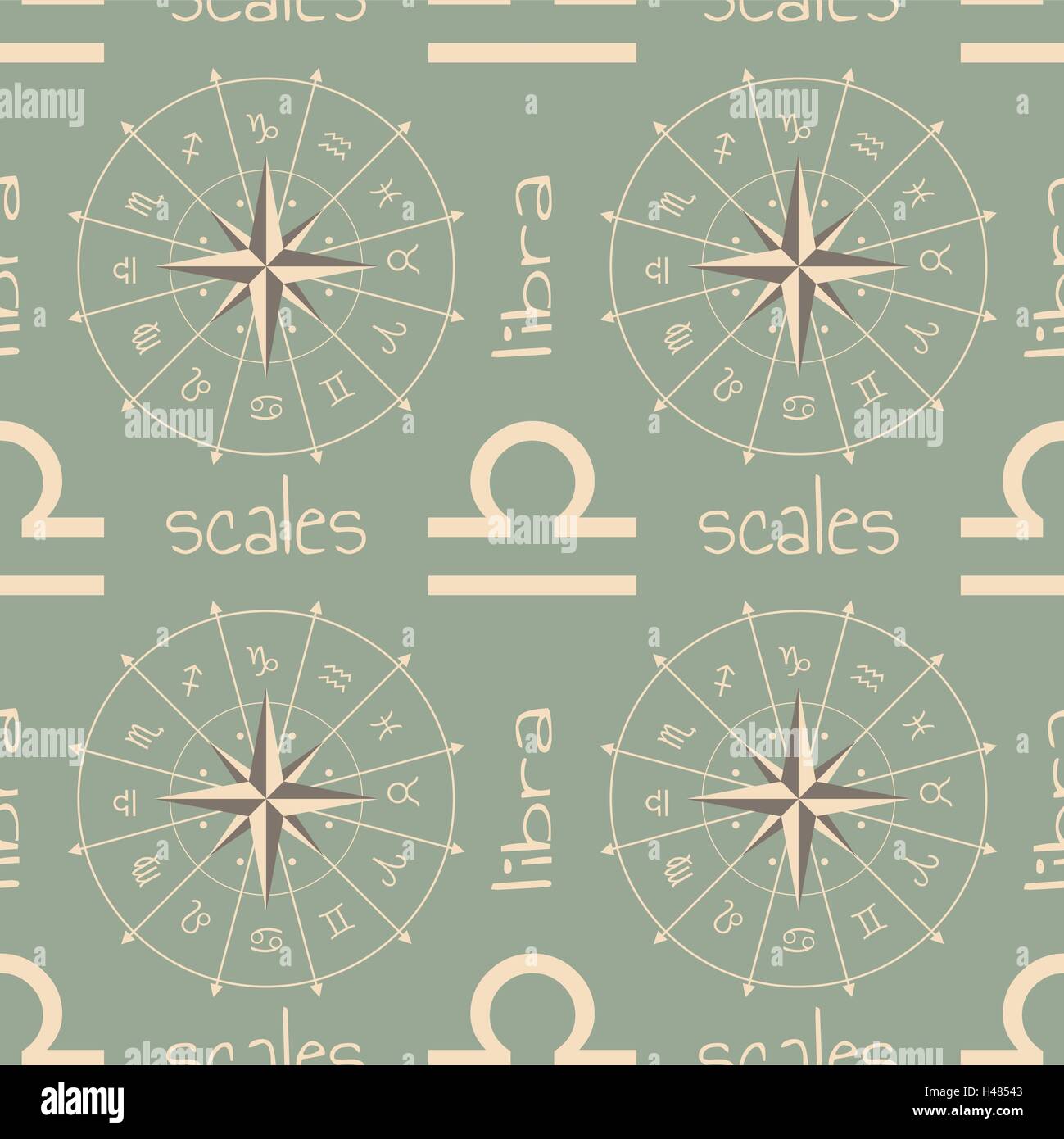 Astrology sign Scales. Seamless pattern Stock Vector Image & Art Alamy