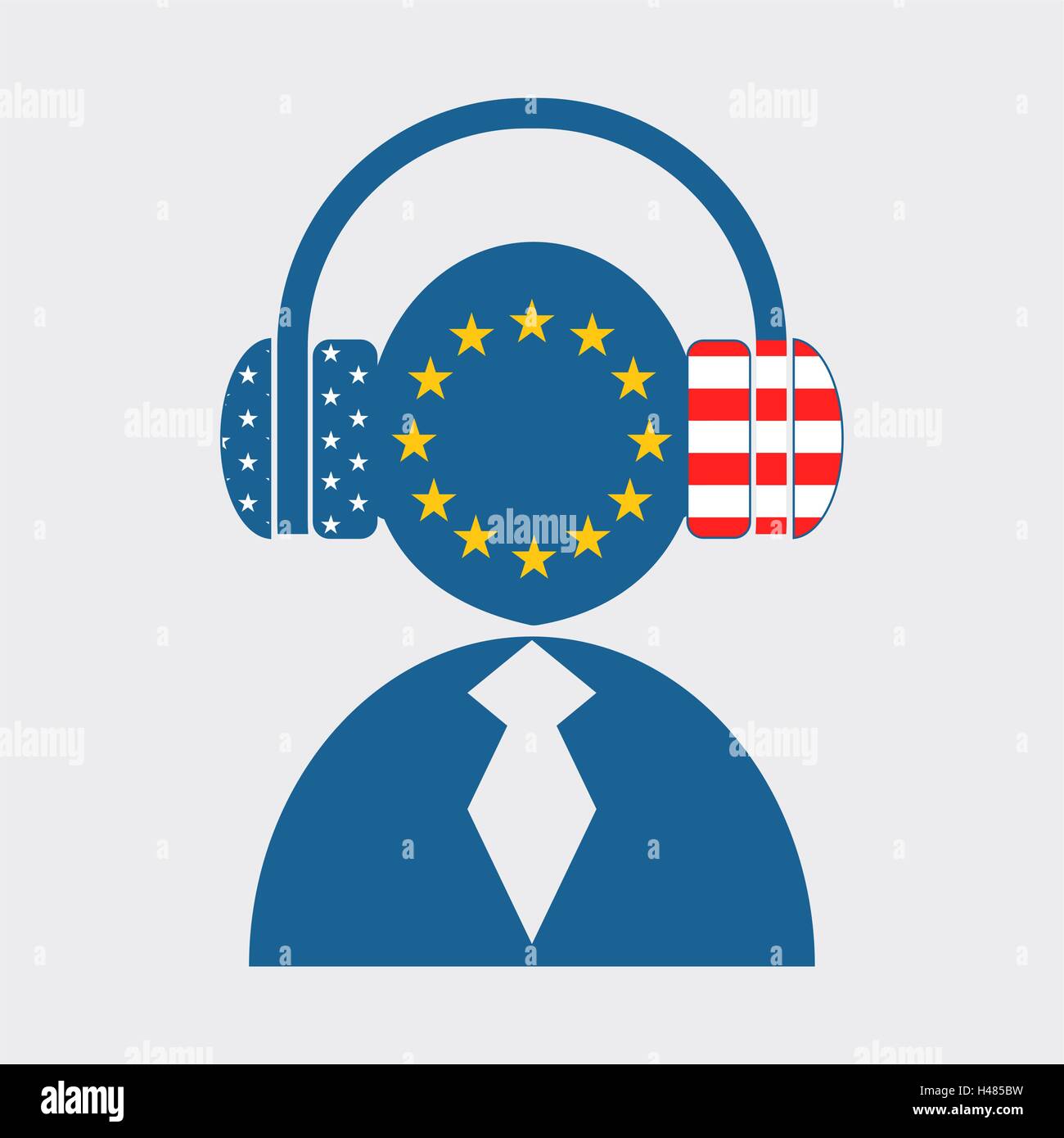 Silhouettes of headphones and human icon Stock Vector Image & Art - Alamy