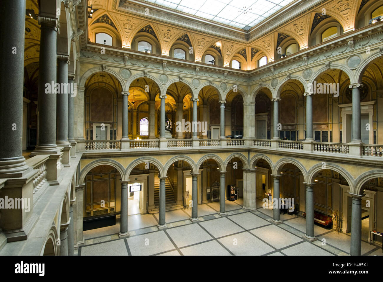 Austria, Vienna, room ring 5, MAK, Austrian Museum Applied Arts, The inner courtyard in the style the neorenaissance, Stock Photo