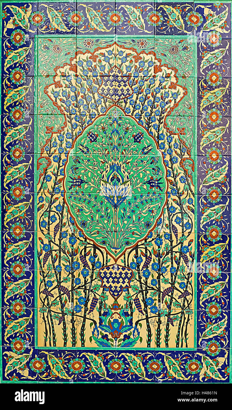 The armenian patterns on the glazed tiles are thw visit card of the ...
