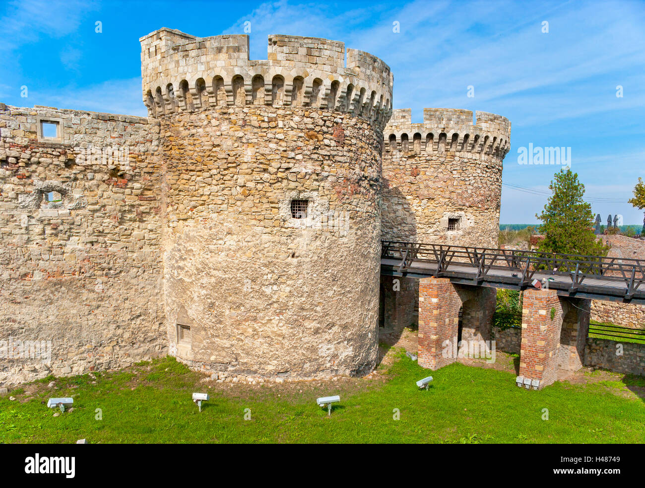 Zindan Gate is the most scenic gate of the medieval fortress in Belgrade Stock Photo