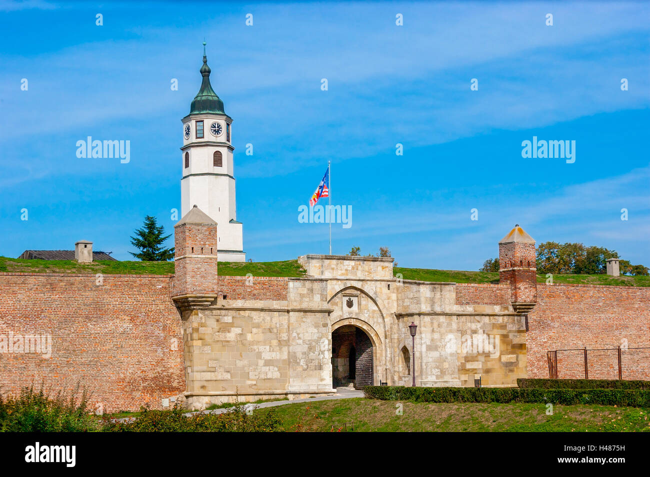 Stambol Gate is the main entrance to the citadel of Belgrade. Stock Photo