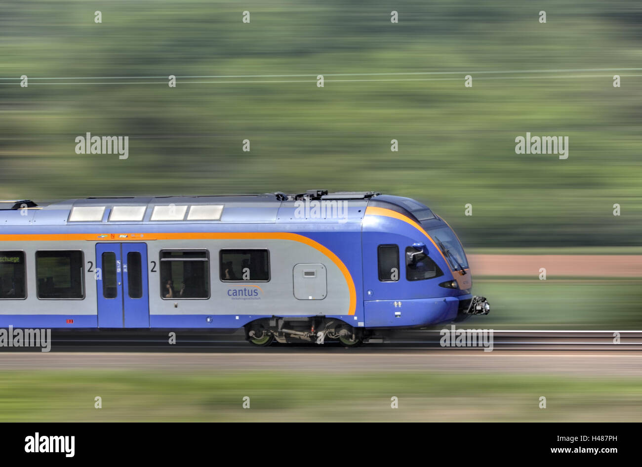 Train, blur, side view, Stock Photo