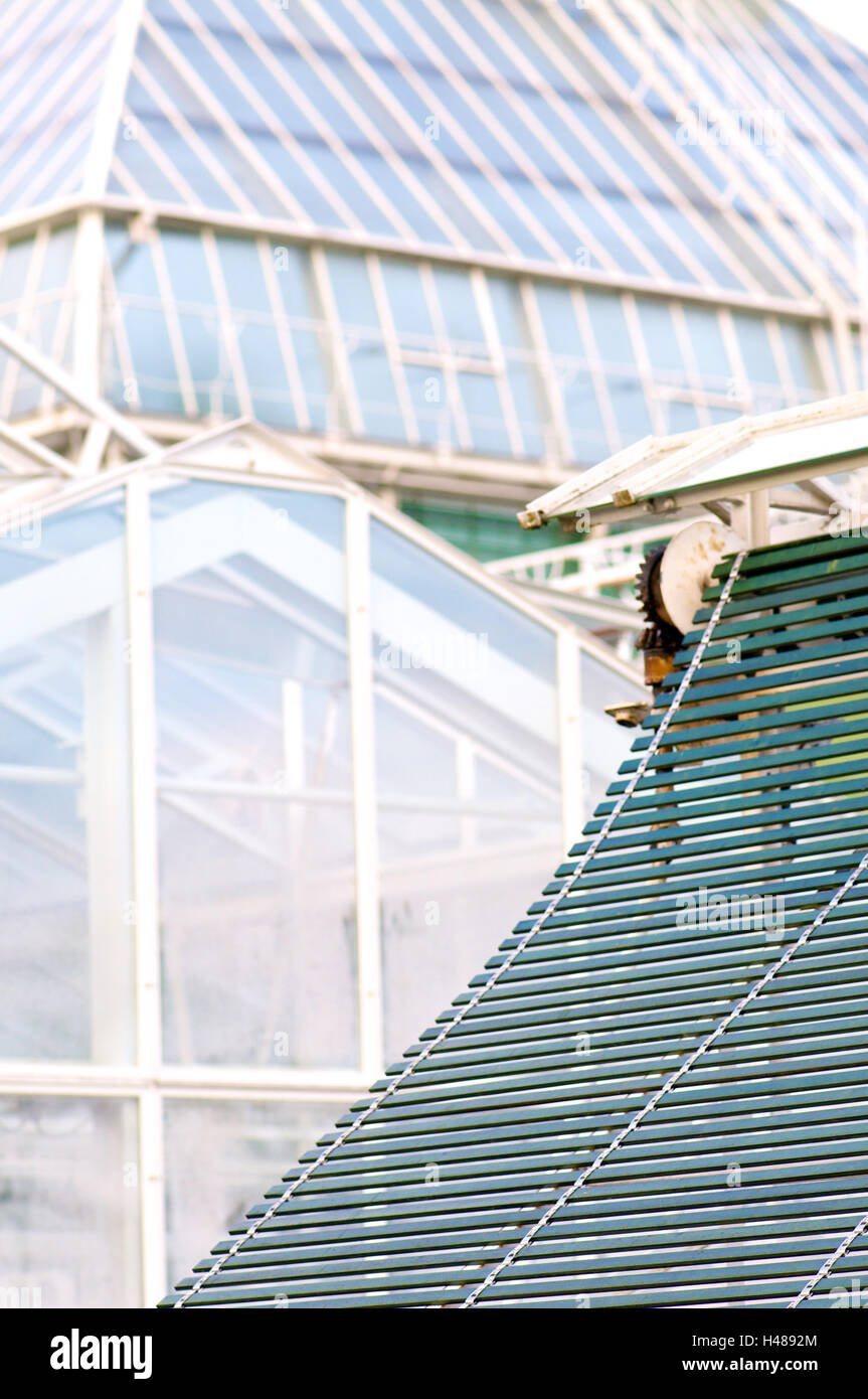 Greenhouses, roller blind Stock Photo Alamy
