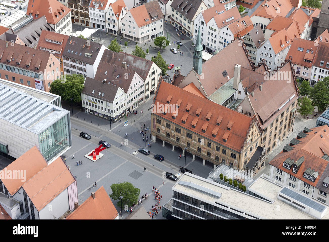 Germany, Baden-Württemberg, Ulm, view of Ulm Minster, Stock Photo