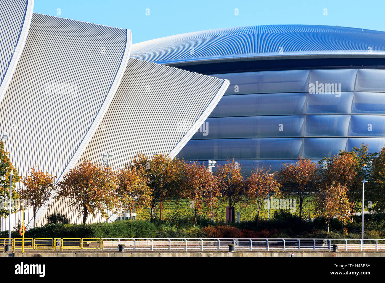 SECC, also known as the Armadillo, conference centre with the Hyrdo concert hall, Glasgow, Scotland, UK Stock Photo