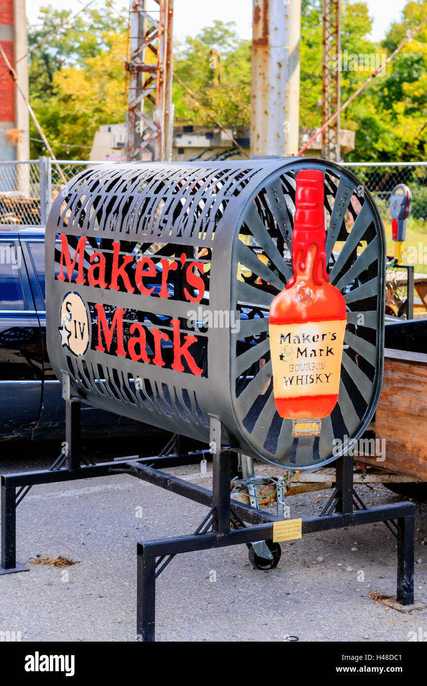 Maker's Mark Whiskey of Kentucky advertising ob j'art Stock Photo