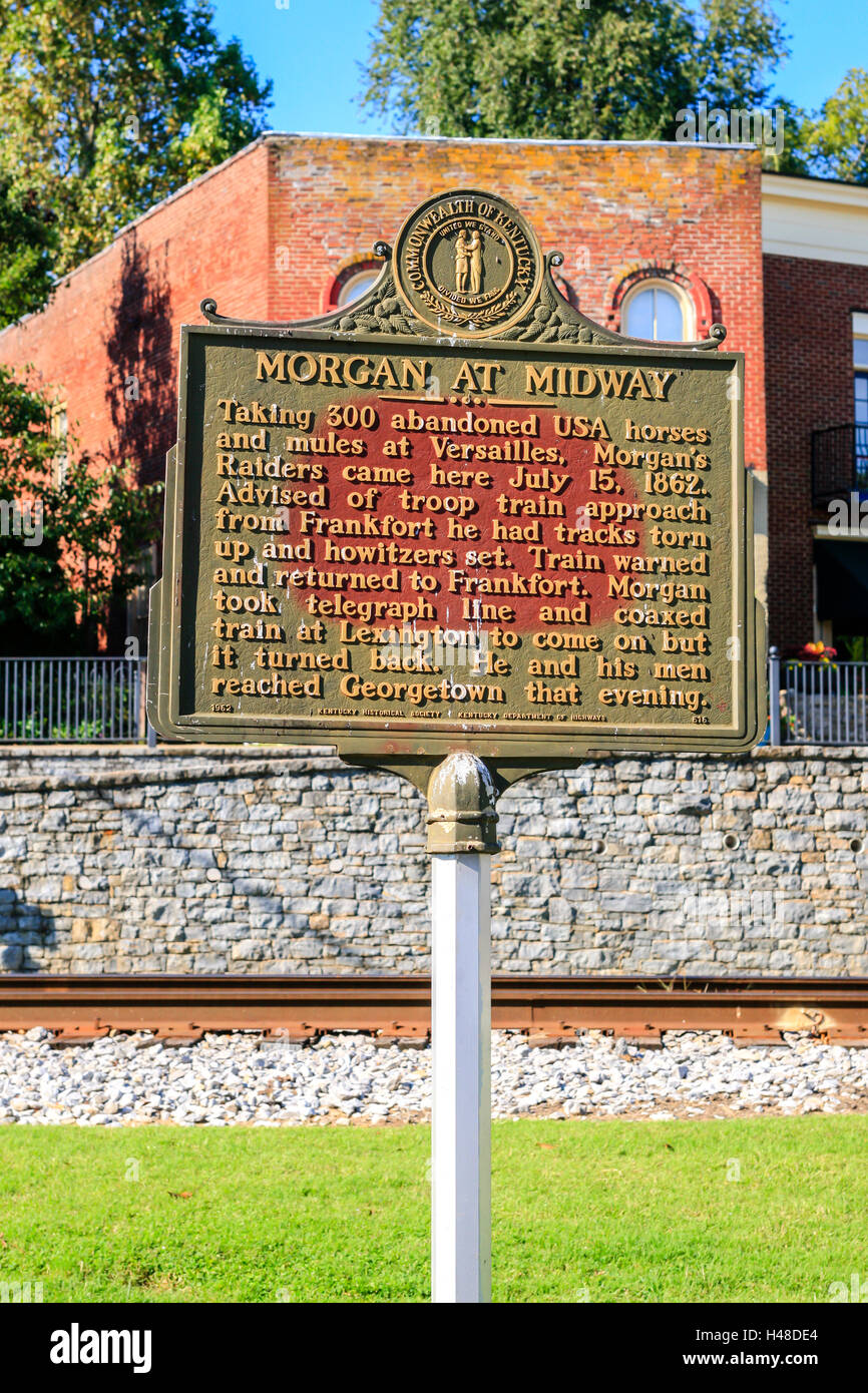 The story of Raiders history plaque in Midway, part of the
