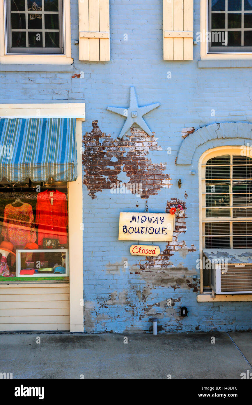 Midway Boutique storefront in downtown Midway, part of the Lexington