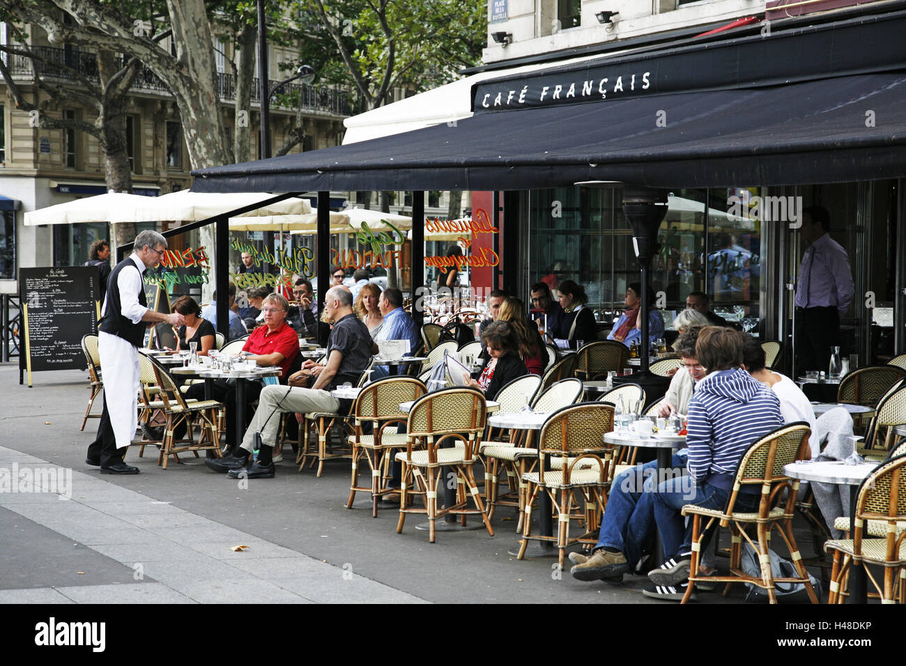 France, Paris, city centre, cafe Francais, guests, Europe, town, town