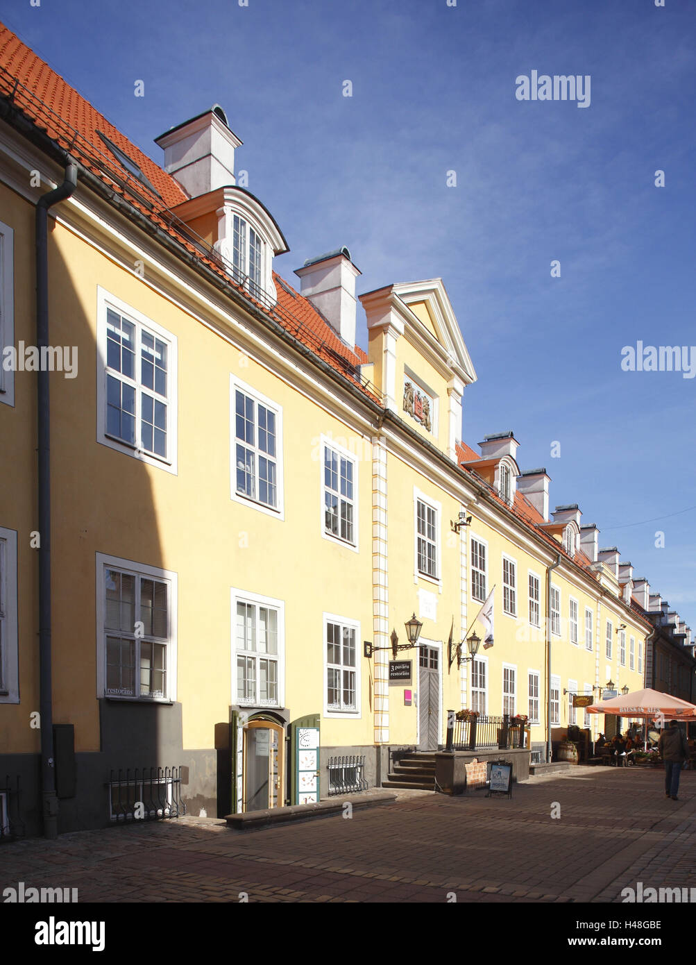 Latvia, Riga, Jakob's barracks in the Old Town, Stock Photo