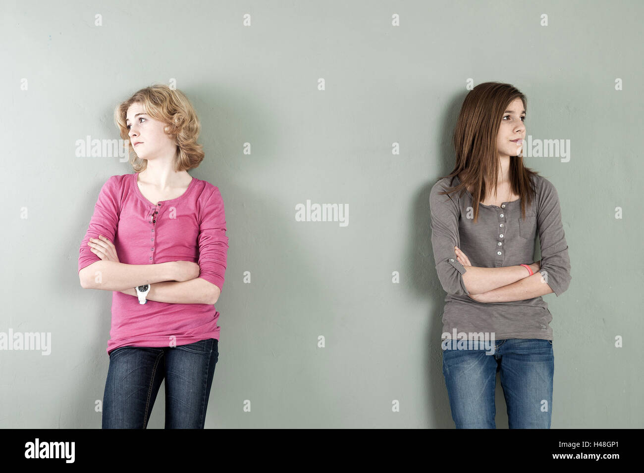 Two girls have fight, Stock Photo