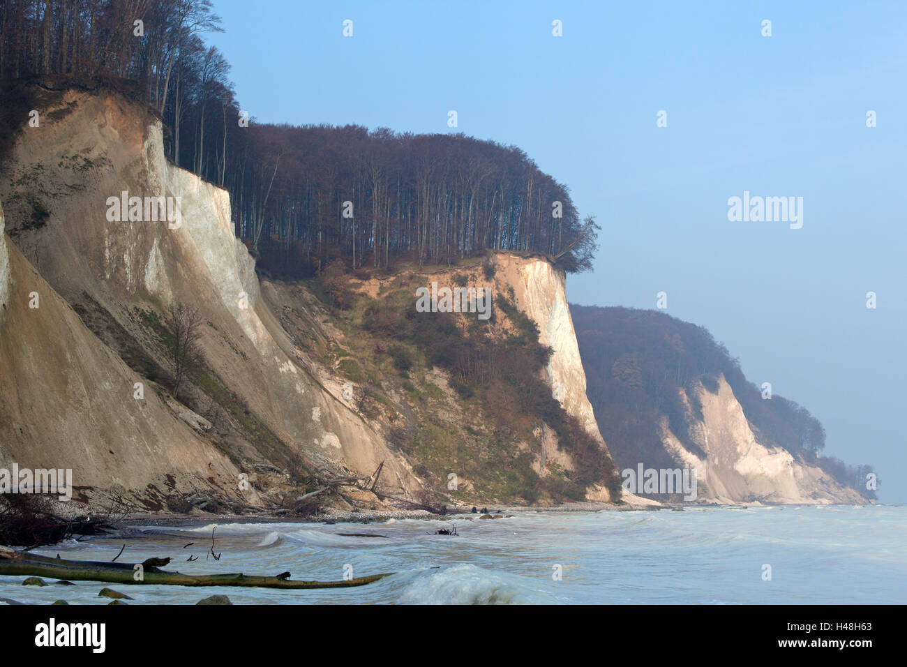 The Baltic Sea, national park Jasmund, chalk rocks, beach Stock Photo ...