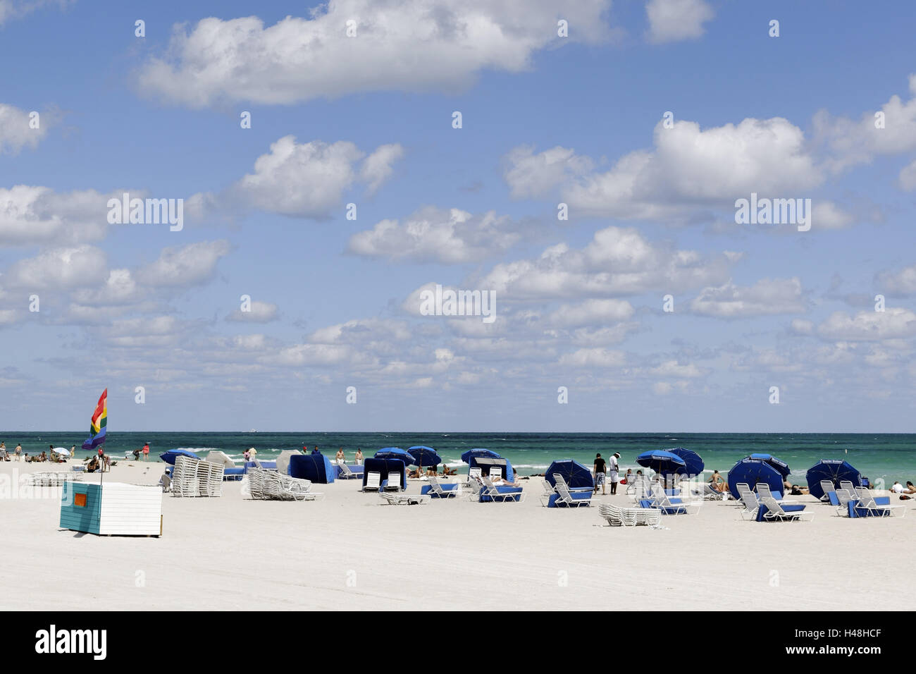 Beach paragraph '12 PIECE', Atlantic, Miami South Beach, kind of Deco District, Florida, USA, Stock Photo