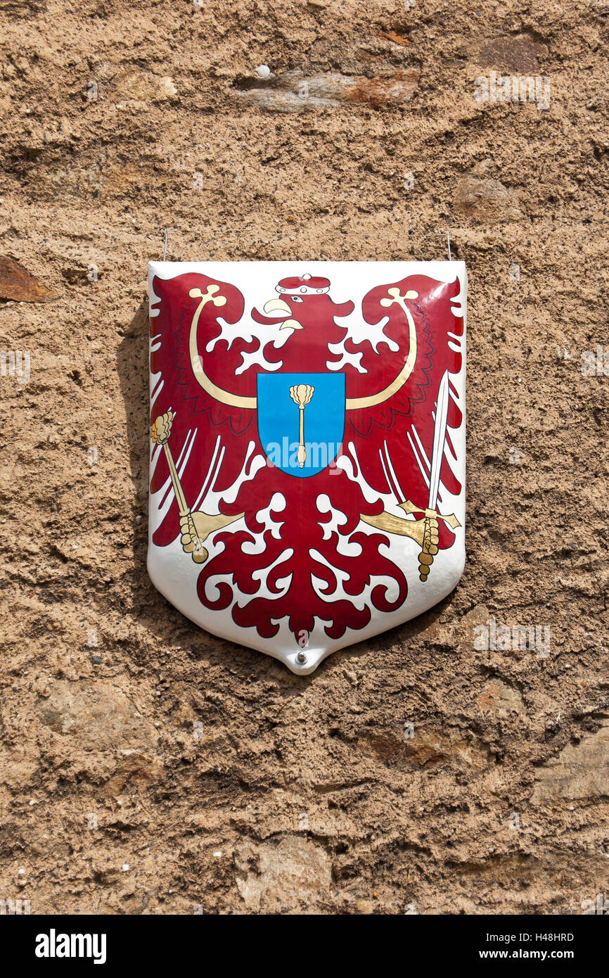 Germany, Saxony, Görlitz, imperial wild boar tower, coat of arms Stock