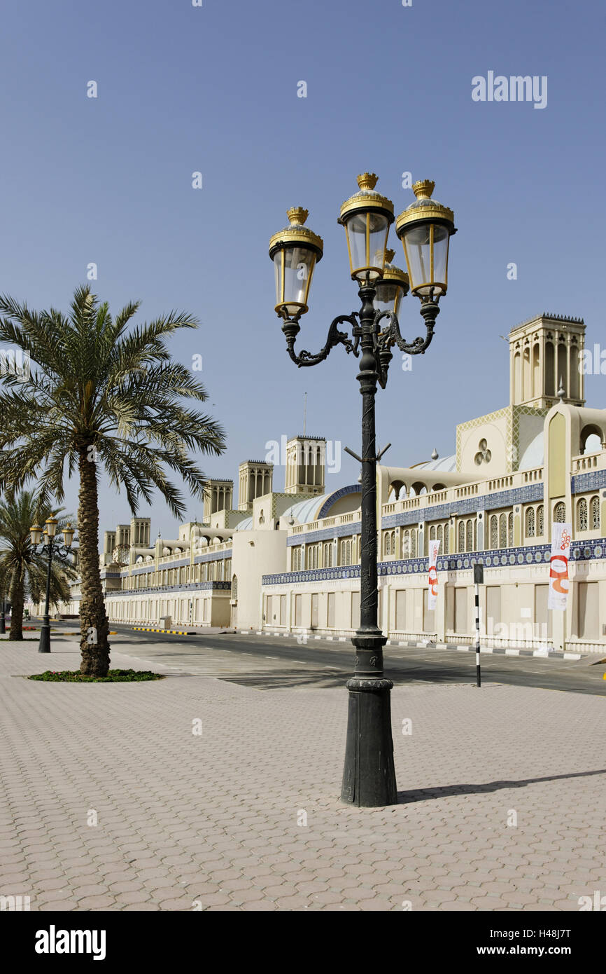 Old Souk, blue Souk, traditional shopping centre, emirate Sharjah, United Arab Emirates, Arabian peninsula, the Middle East, Asia, Stock Photo