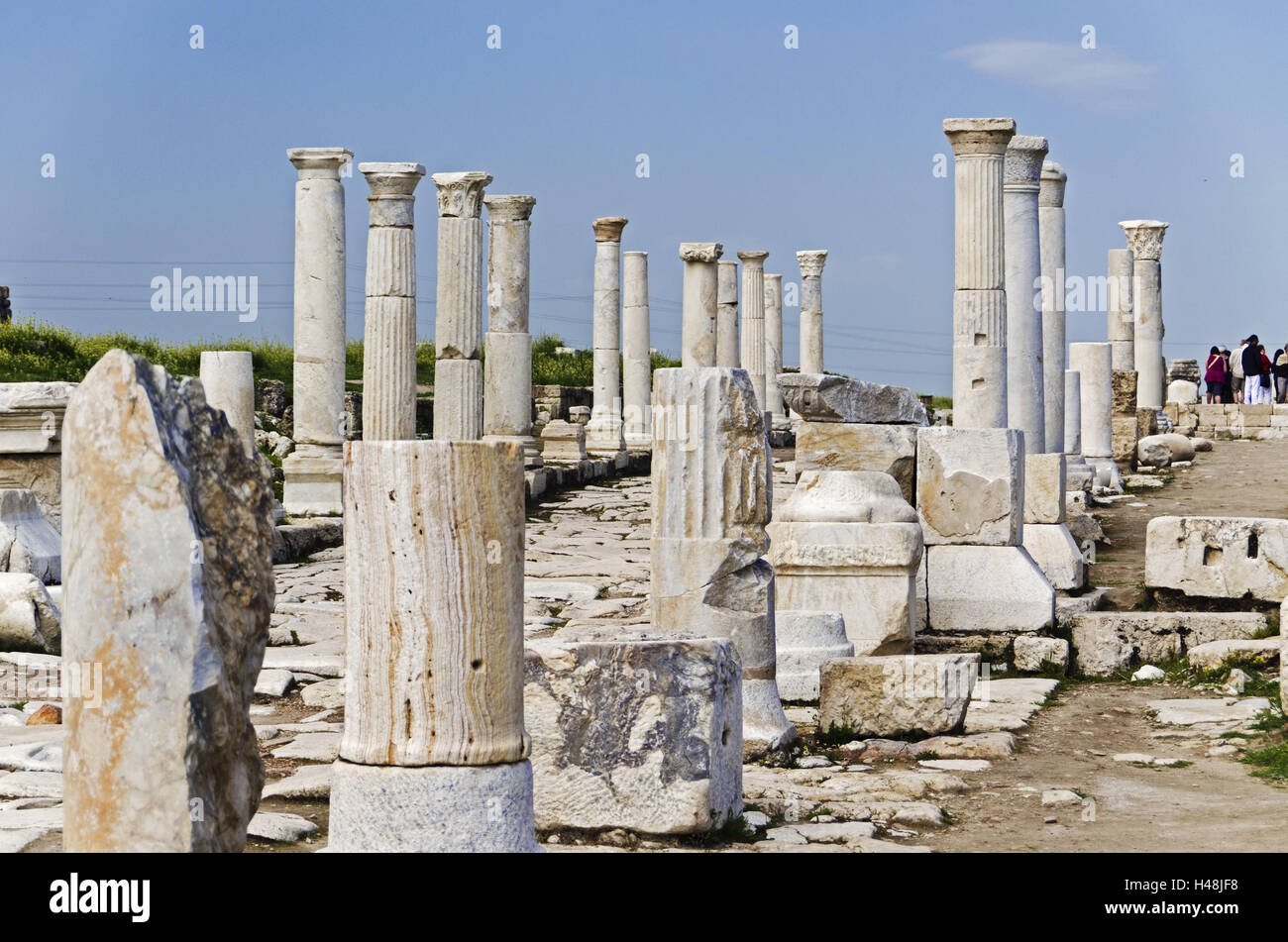 Turkey, Westanatolien, province Denizli, Laodikeia, street, pillars, Stock Photo