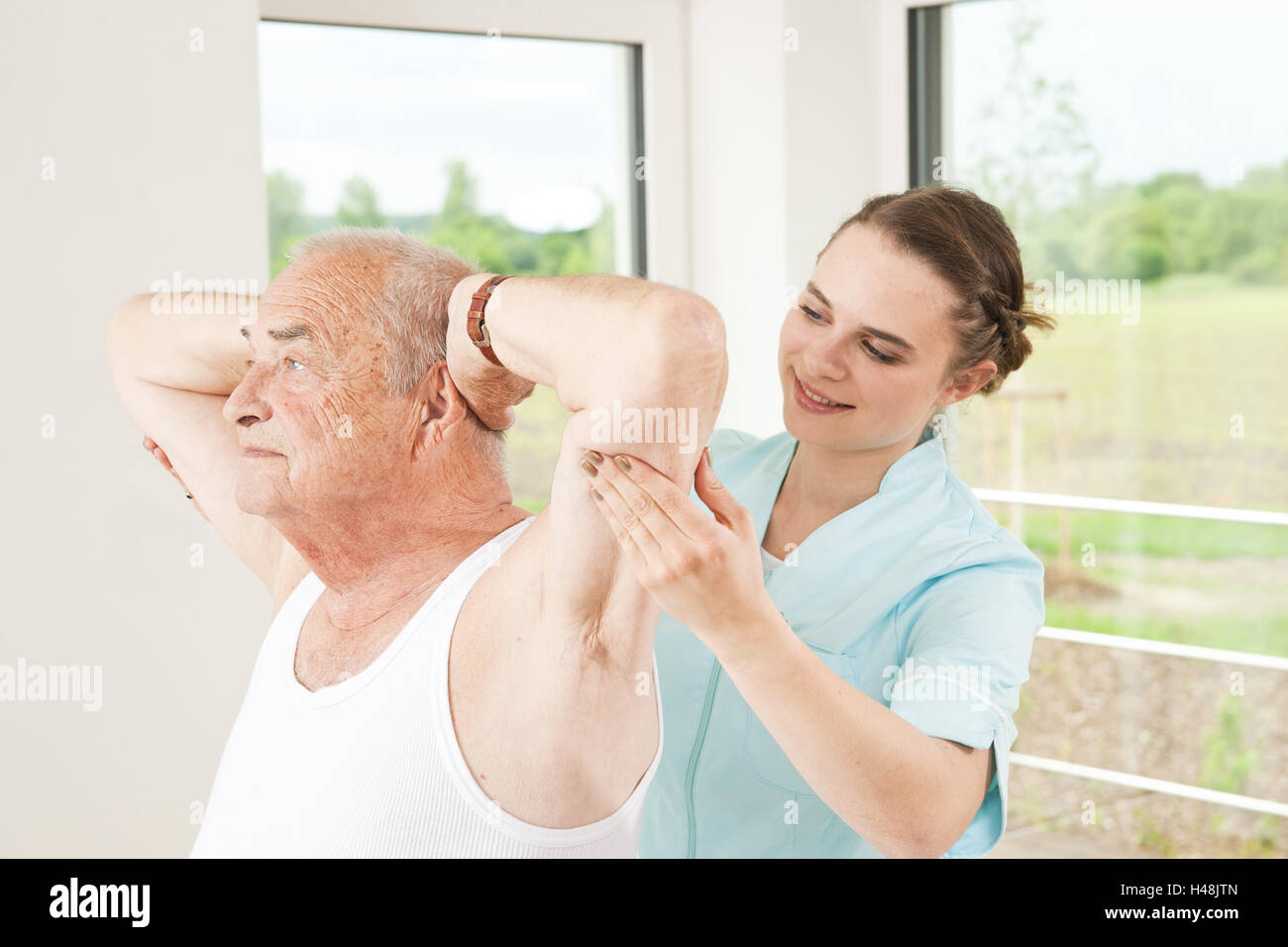 Boss with the physiotherapy, Stock Photo