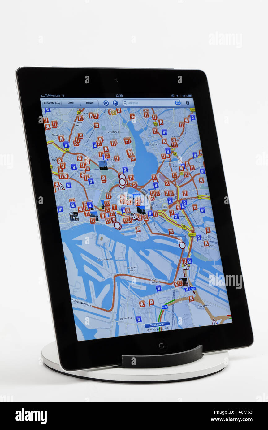 Ext traffic jam scanner road map hi-res stock photography and images ...