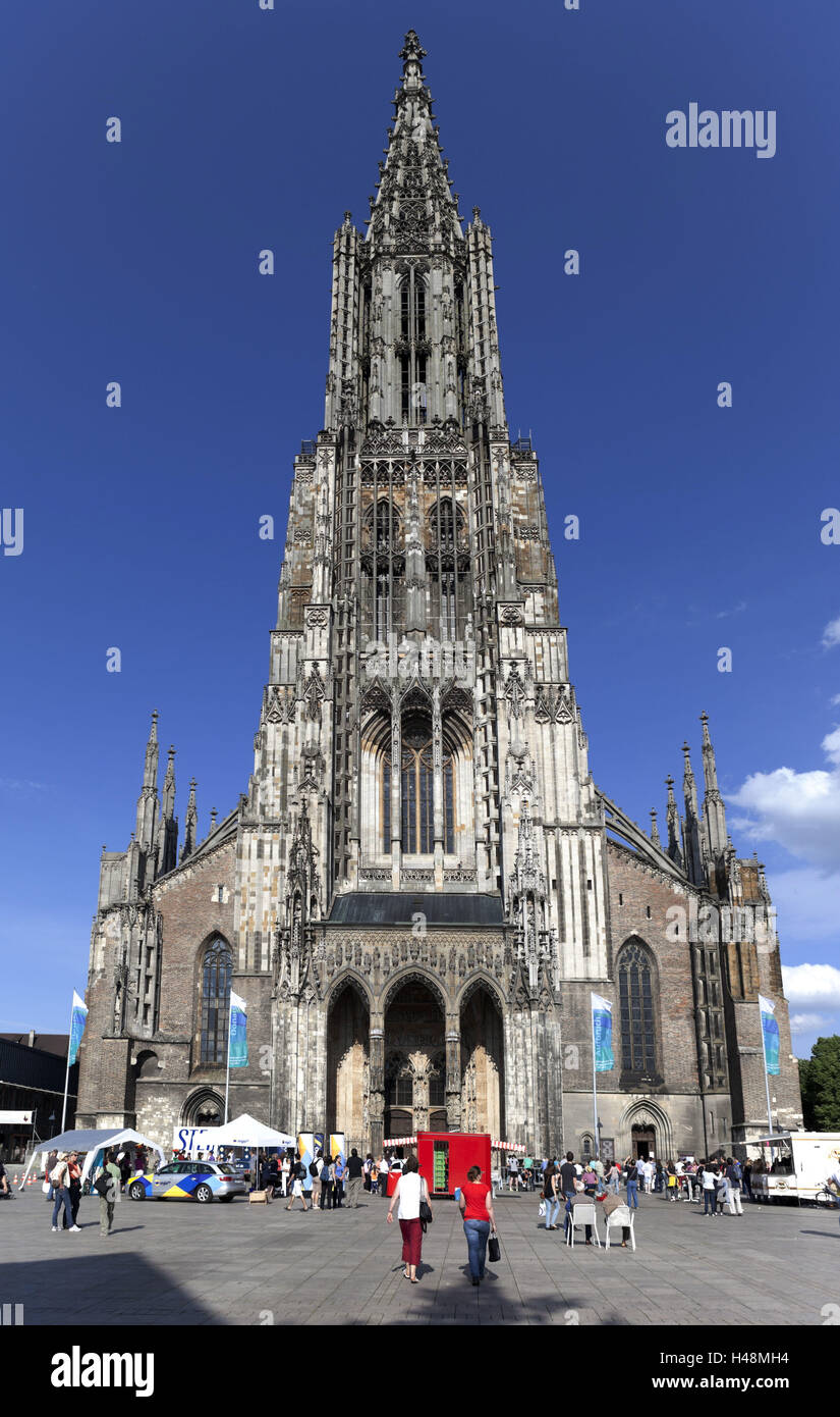 Germany, Baden-Württemberg, Ulm, Ulm Minster, Stock Photo