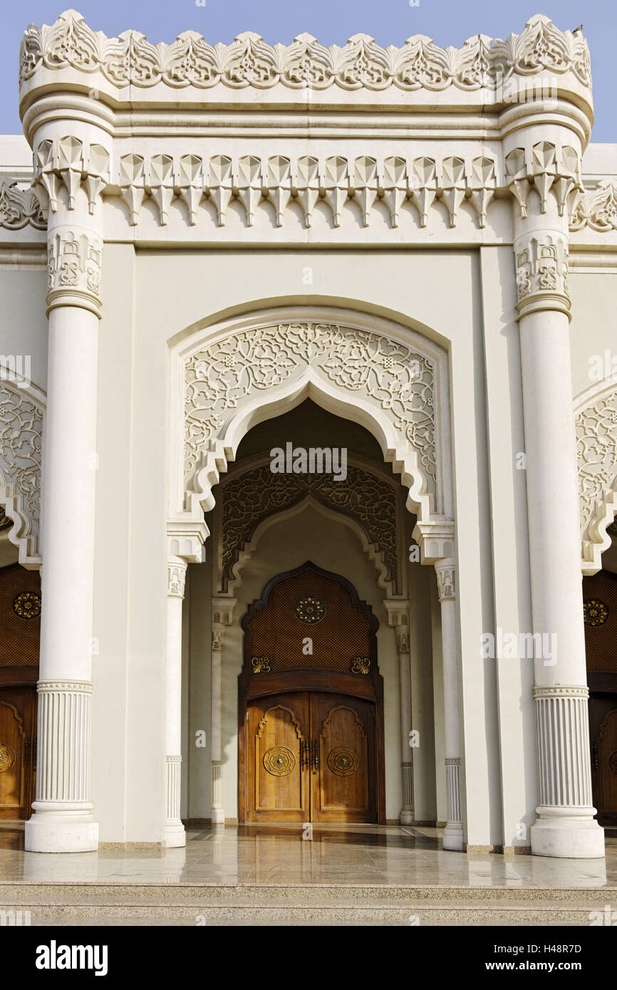 Al Noor mosque, Corniche Street, emirate Sharjah, United Arab Emirates, Arabian peninsula, the Middle East, Asia, Stock Photo
