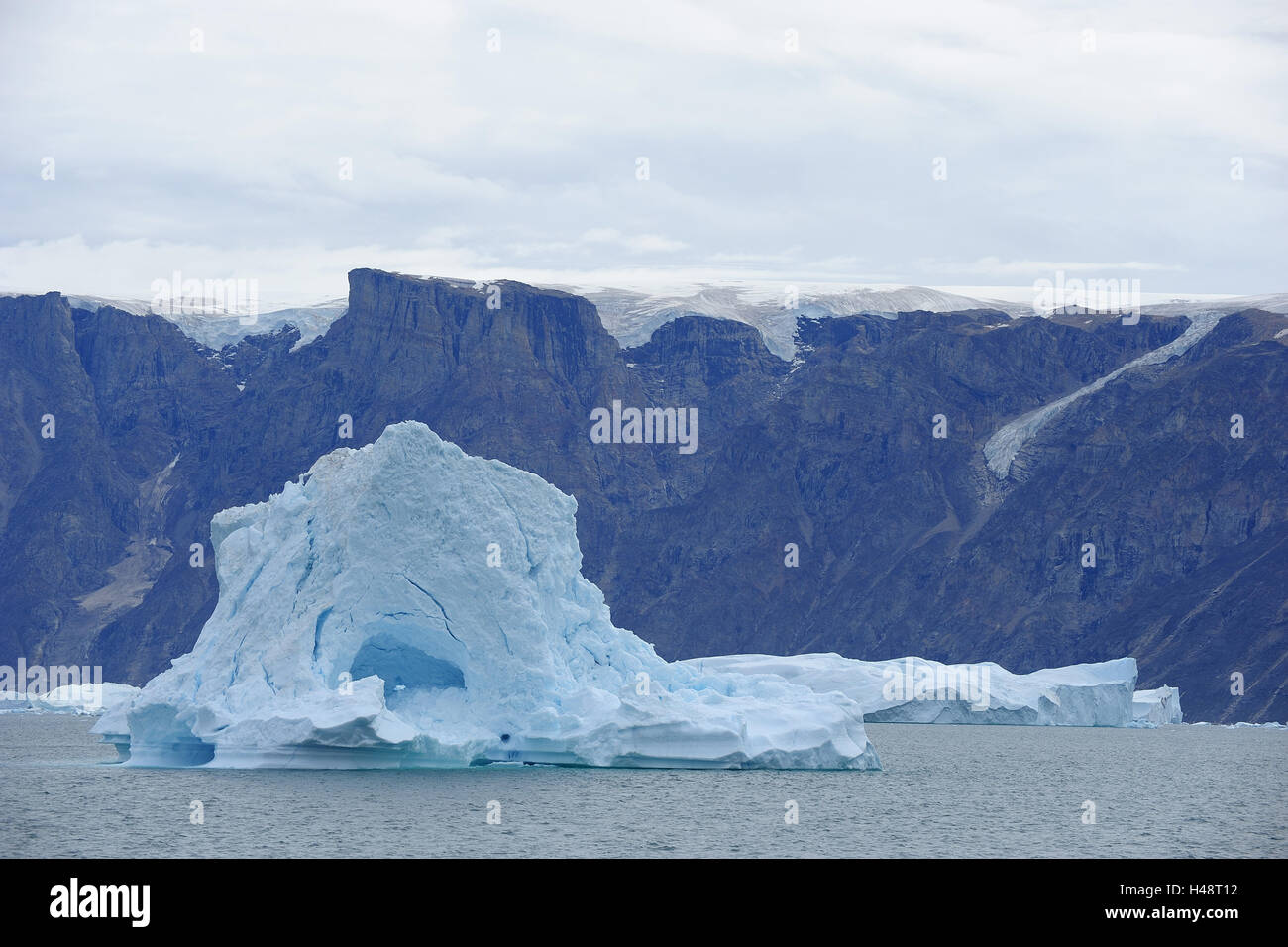 Iceberg, Harefjorden, Scoresbysund, Greenland, Stock Photo