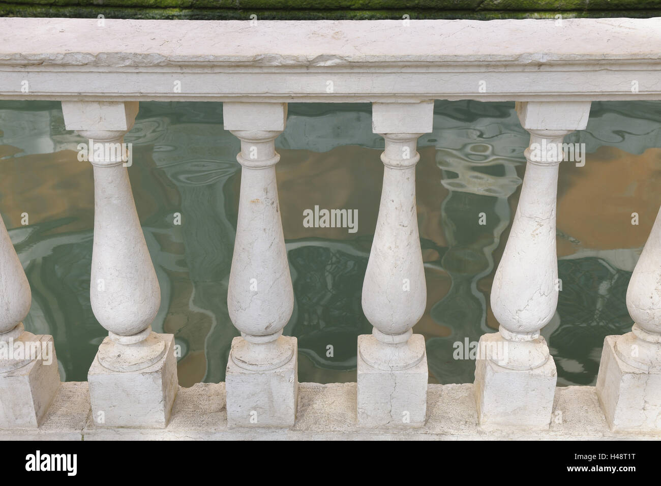 Stone balustrade, Venice, Veneto, Italy, Europe, Stock Photo
