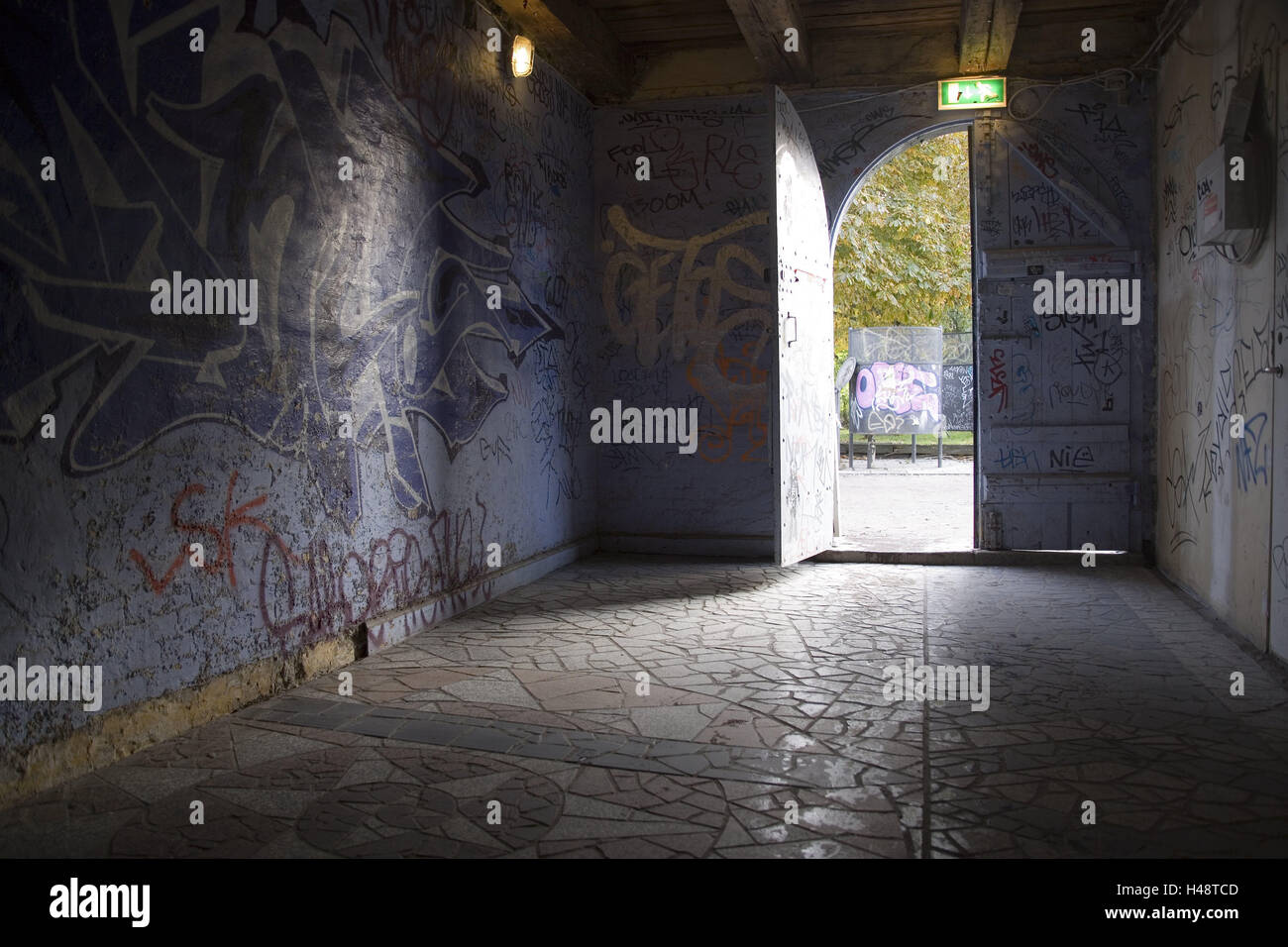 Denmark, Copenhagen, Christianshavn, Christiania, building, passage