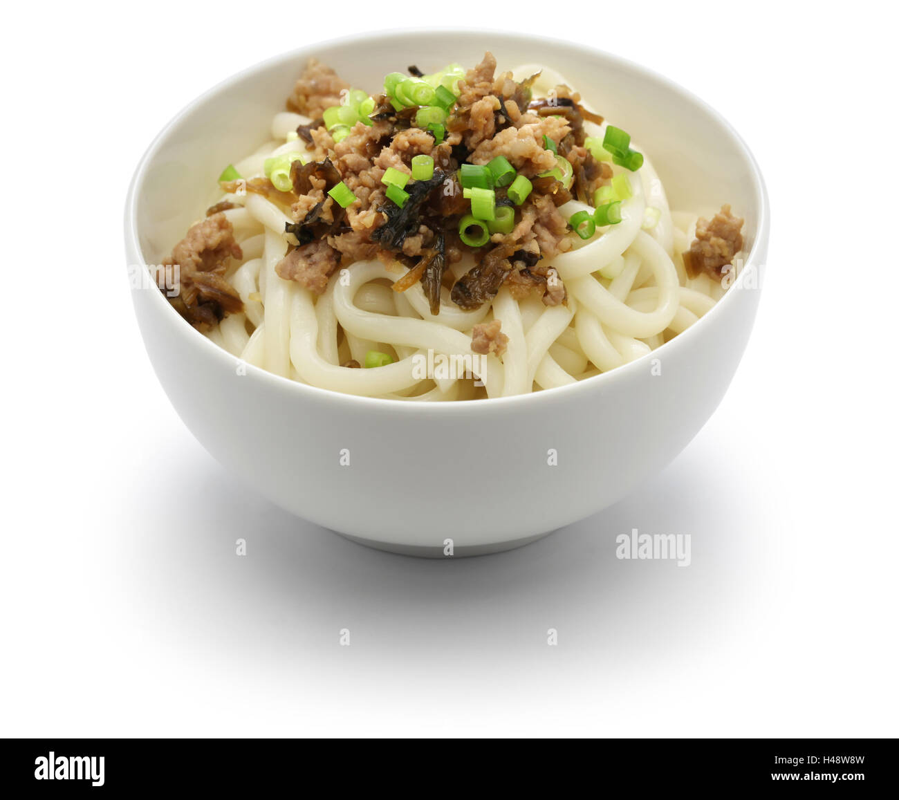 dan dan noodles, chinese sichuan cuisine, before mix Stock Photo