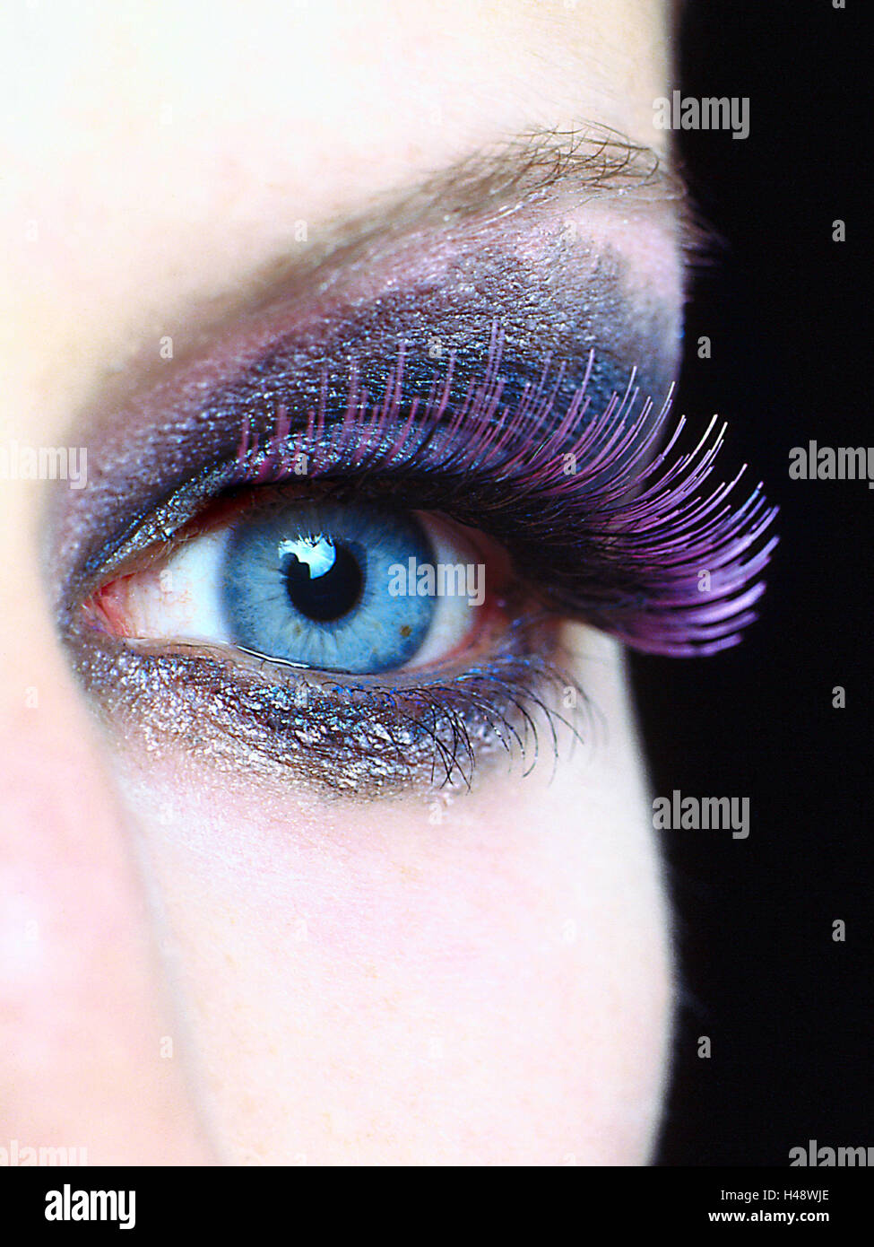 Woman, detail, eye, makeup, Stock Photo