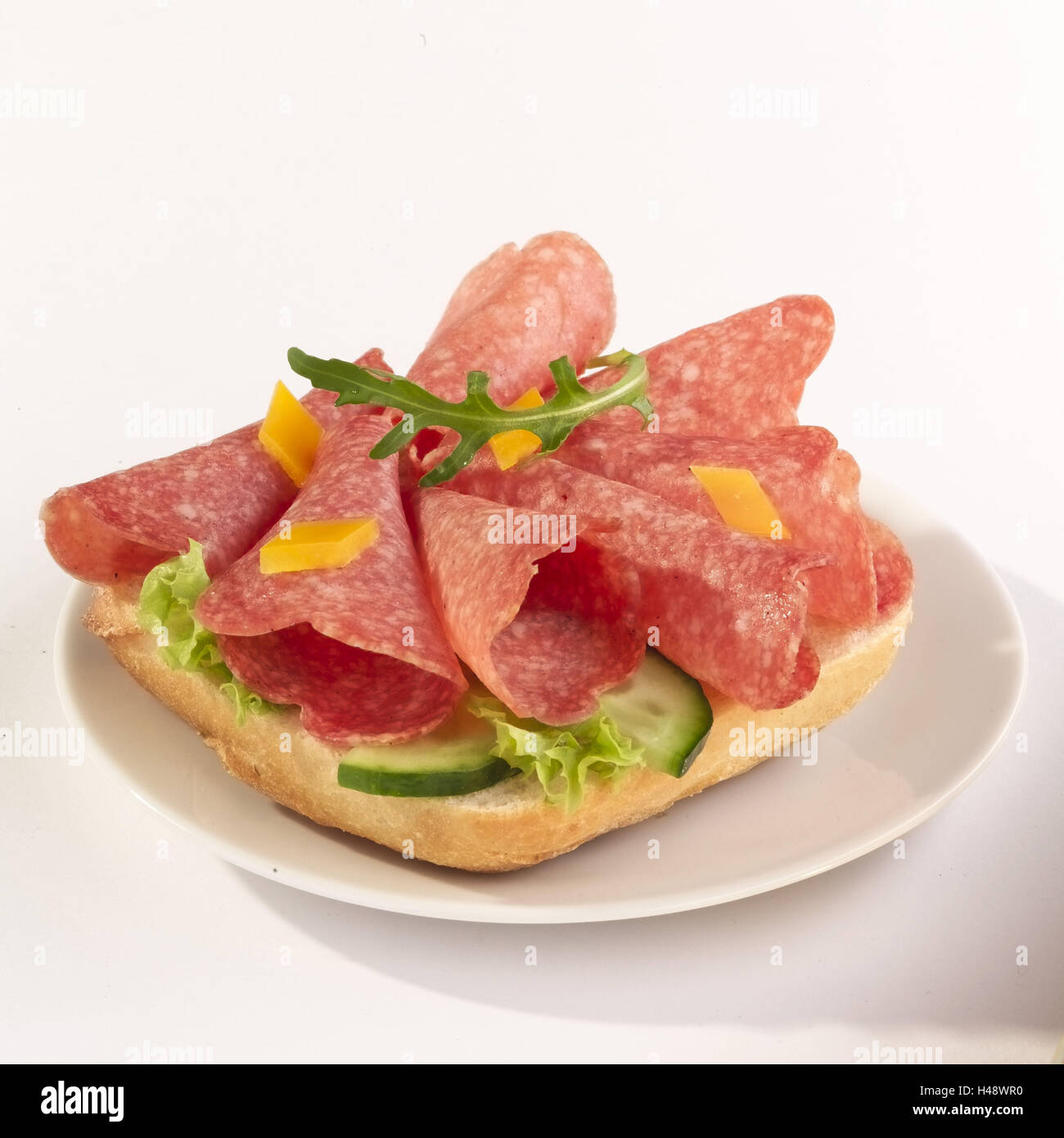 Salami bread roll hires stock photography and images Alamy