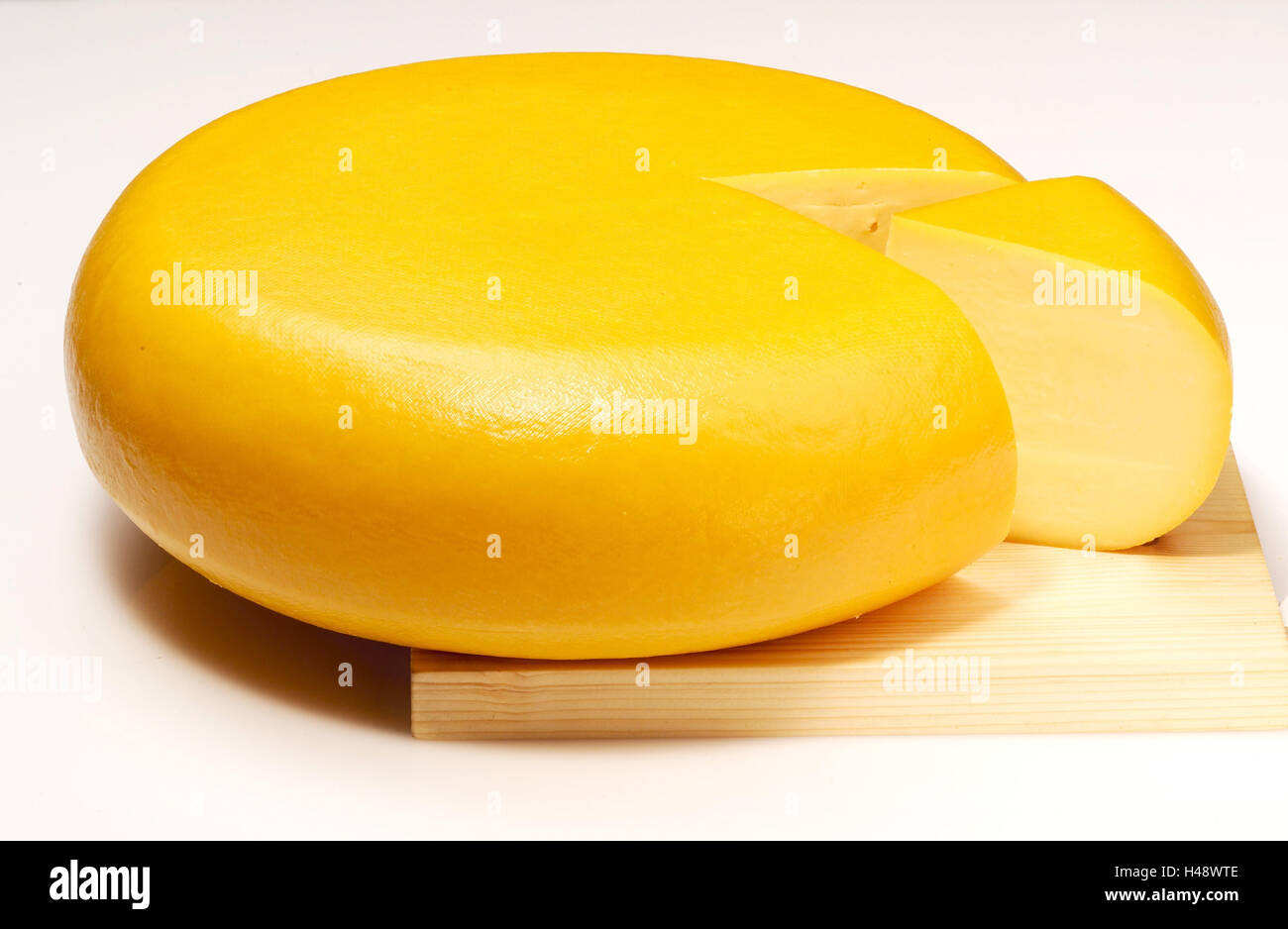 Cheese loaf, Gouda, young, curled Stock Photo Alamy