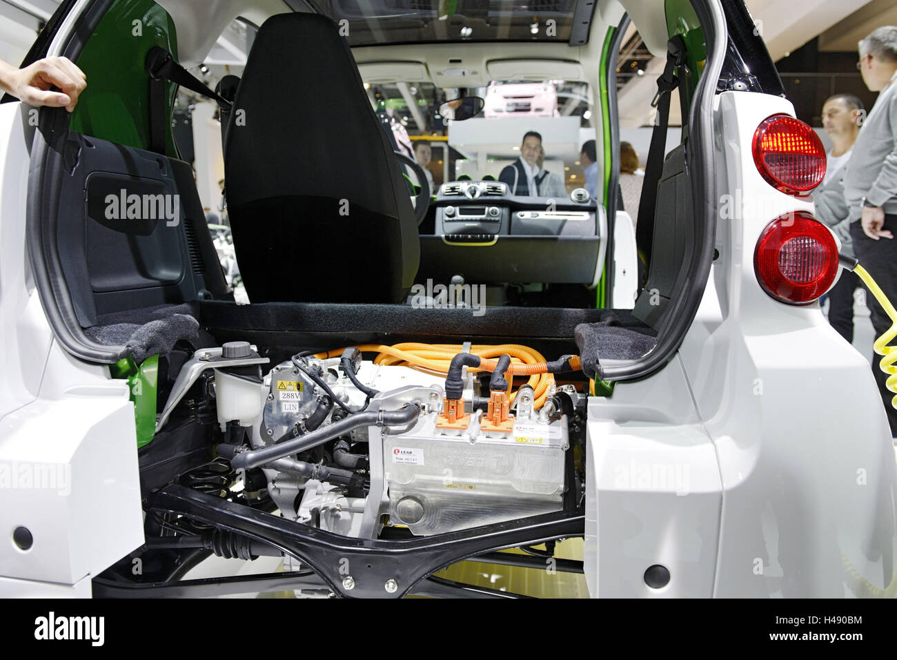 Cutaway model for the view of the drive motor, Smart Fortwo Electric drive,  International Motor Show, Internationale Automobilausstellung IAA 2011,  Frankfurt on the Main Stock Photo - Alamy