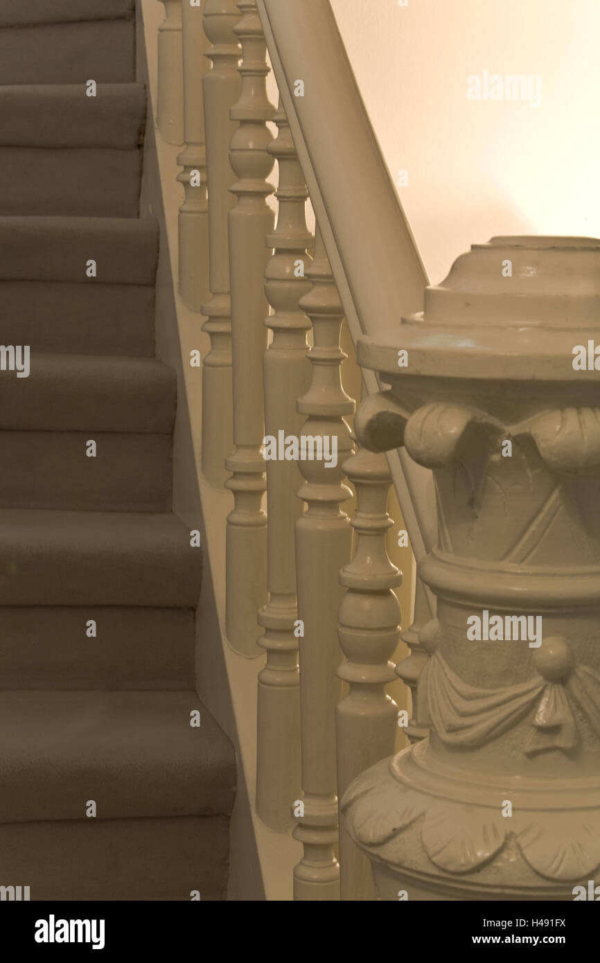 Flat, stairs, rising, wooden stairs, detail Stock Photo Alamy