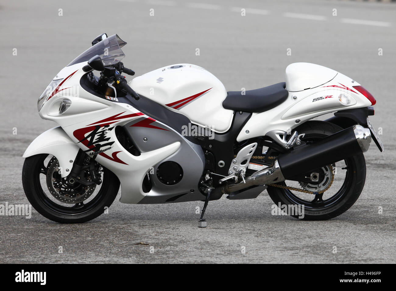 Motorcycle, Hayabusa GSX 1300 R, Sporttourer, vertical, left page, Stock Photo