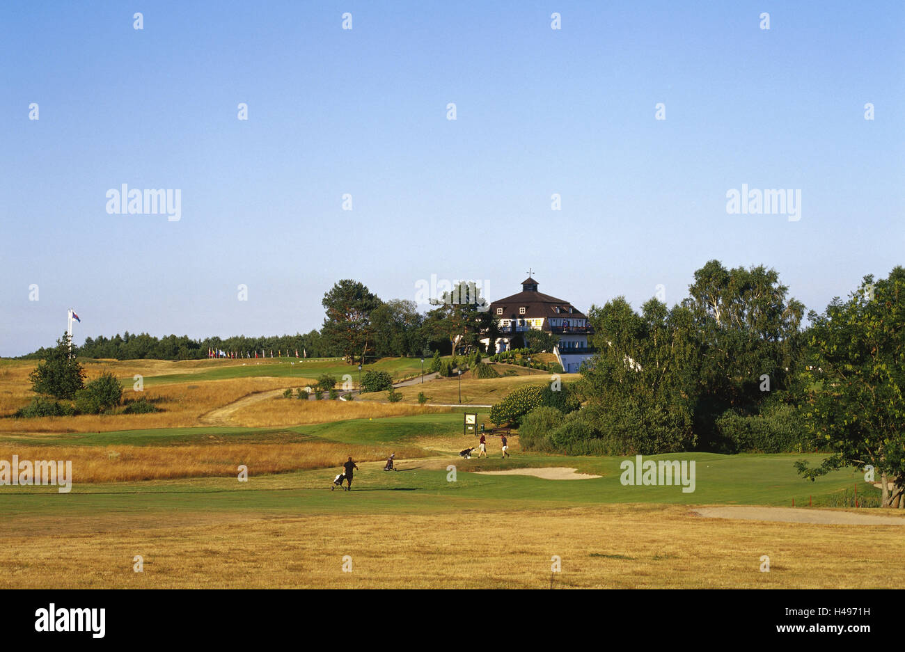 Poland, island Wollin, Misdroy, golf club, golf course, player, to west