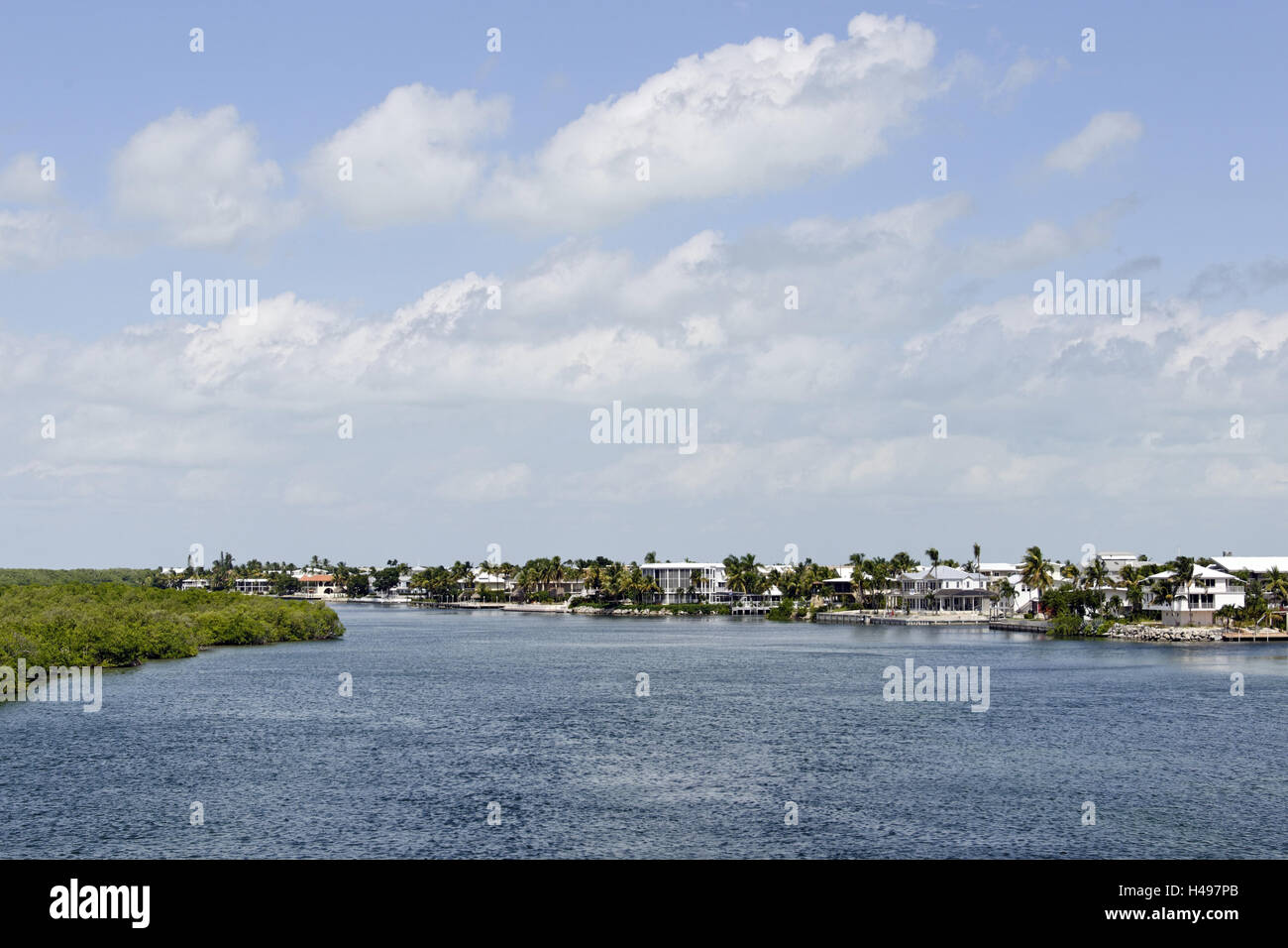 Settlement, residential houses, Key Largo, Florida Keys, Florida, USA, Stock Photo